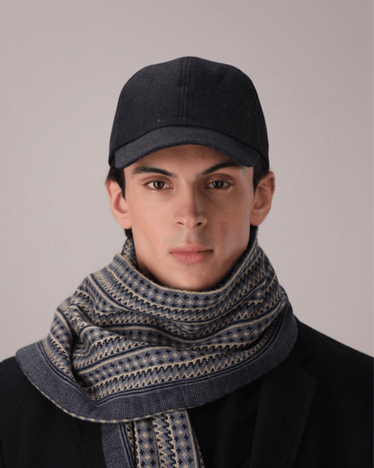 Black denim cap