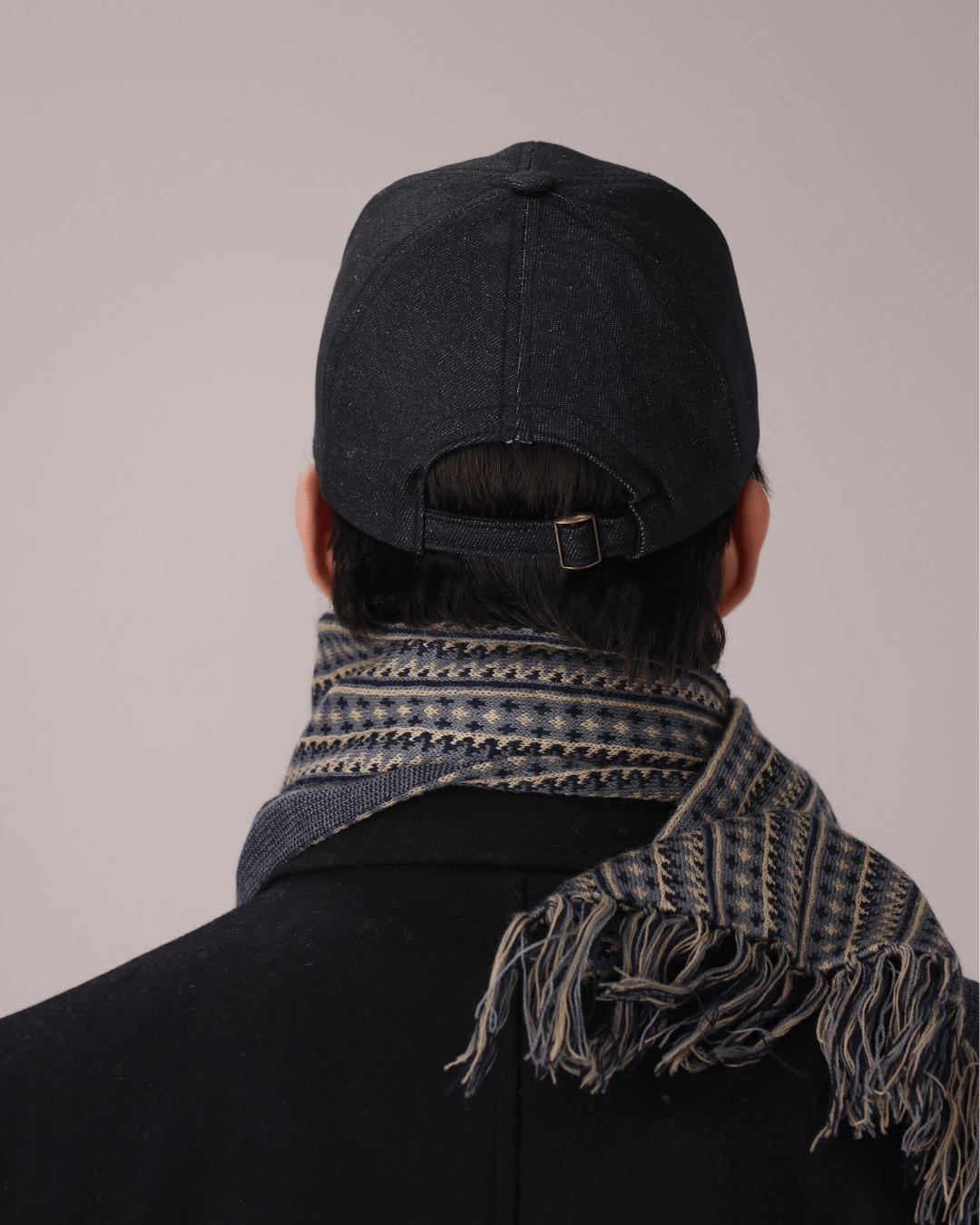 Black denim cap