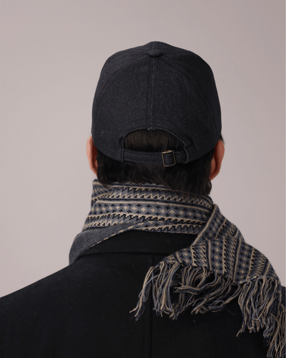 Black denim cap