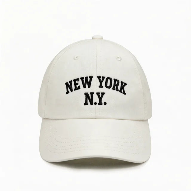 New York NY White Cotton Cap
