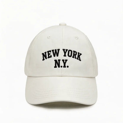 New York NY White Cotton Cap