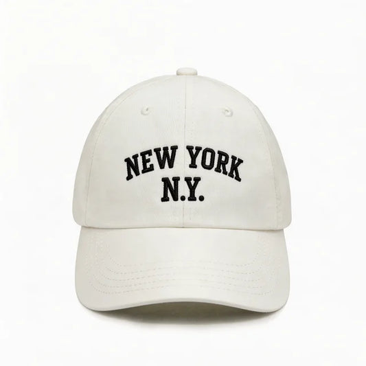 New York NY White Cotton Cap